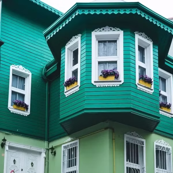 Pintura tinta casa verde