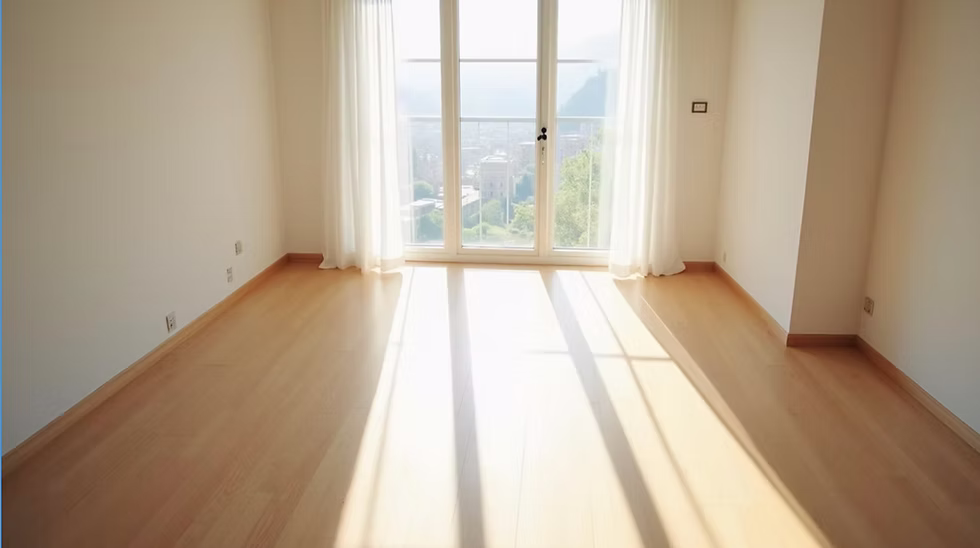 Sala iluminada com luz natural